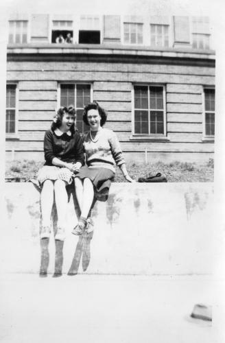 1944 Montgomery High School left Faye Riddlebarga Right Martha Mason